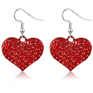 Valentine's Day Heart Dangle Earrings